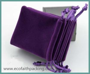Wholesale Luxury purple velvet jewelry bag, velvet bag for bracelets earing beads from china suppliers