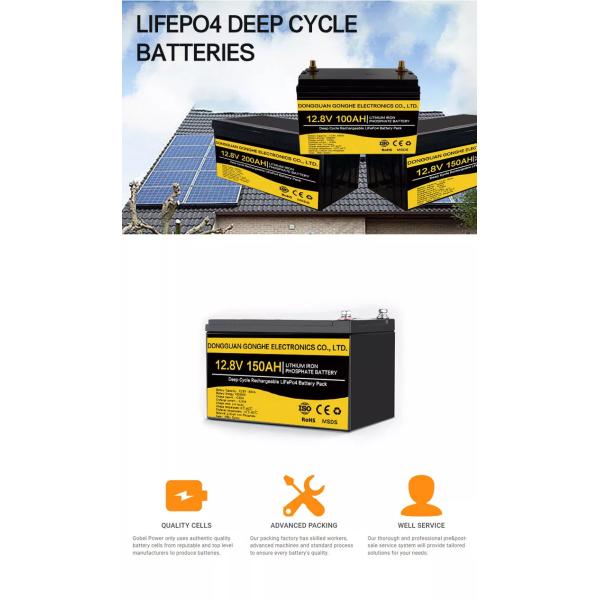 Multiscene Durable LiFePO4 Deep Cycle Battery Waterproof 6000 Cycles