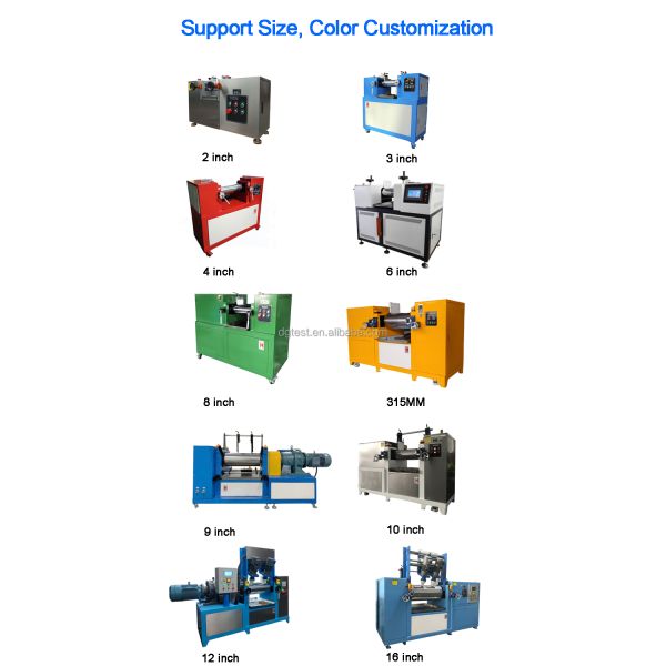 12/14/16/18/22/24 Inches Two Roll Mill Open Mixing Machine for Rubber Compound, Rubber Plasticating, Rubber Warming and Sheeting