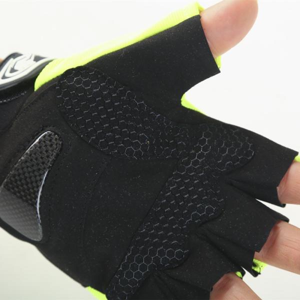 Plain Waterproof Riding Gloves Half Finger Nylon Reflective Traffic Control Gloves