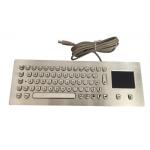 China Italian Ergonomics Panel Mount Keyboard 66 Keys Built In Touchpad For PC for sale