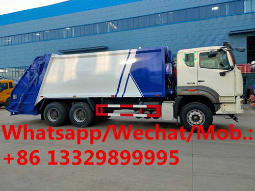 Customized SINO TRUK 20CBM compacted garbage truck for Africa, Good quality new rear loader garbage truck for sale