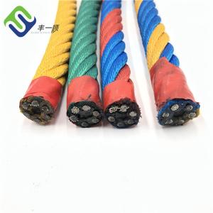 Wholesale Fiber Wire Reinforced Rope 18mm 6 Strands For Kids Playground Equipment from china suppliers