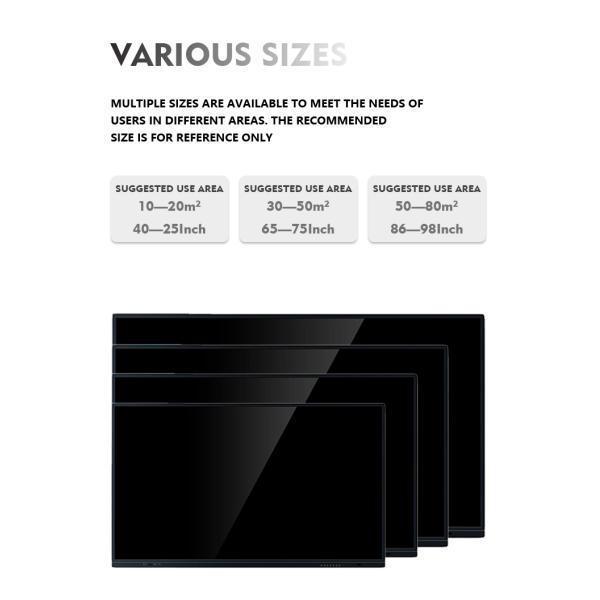 55"-86''Customized Smart Interactive Whiteboard , Business Touch Screen Smart Board