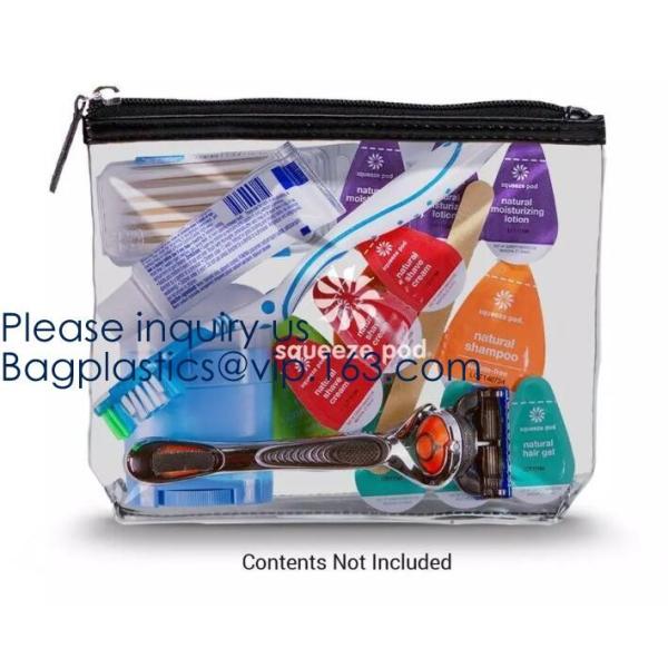 Wholesale Travel Transparent Bag Promotion Gift Cosmetic Bag Clear EVA Makeup Pouch,PVC/EVA cosmetic bag, PVC wine bag,