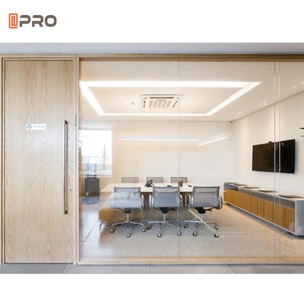 Custom 1.2mm Glass Wall Partition Panel Material Removable Folding Office Partition Walls