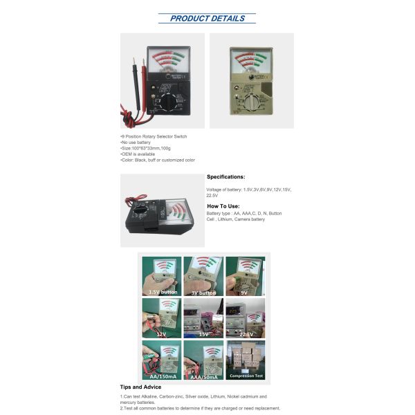 High-performance Manufacturing Capacity Customized Logo Lithium Camera Battery Capacity Tester