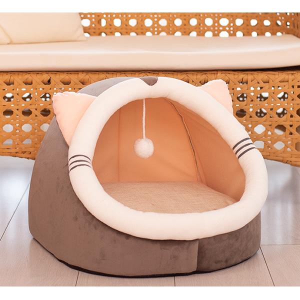 Small Dog Bed With Anti-Slip Bottom Cotton Cat Bed For Indoor Cats