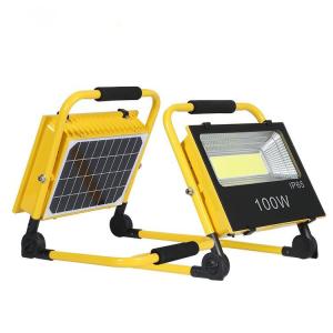 LiFePO4 Battery LED Solar Flood Lights with 100W, 6500K, Isolated and Flicker