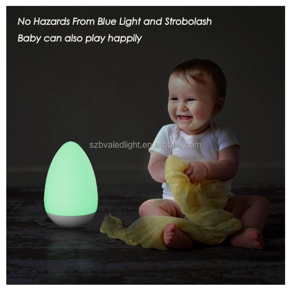 Wobbler Egg Mood Lamp with 34 Lighting Modes Cordless Rechargeable 2700K Warm White Decorative LED Lamp