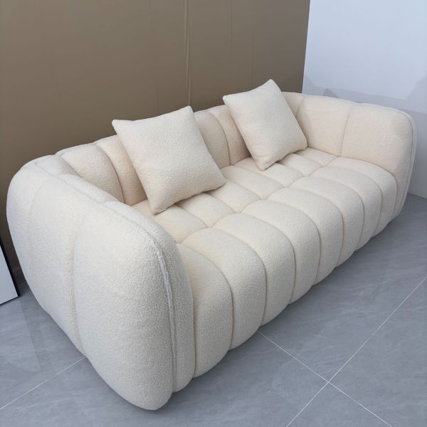Custom Retro Straight Comfortable Sponge Corner Modular Sofa Living Room Cloud Couch Compressed Sofa for Villa Apartment