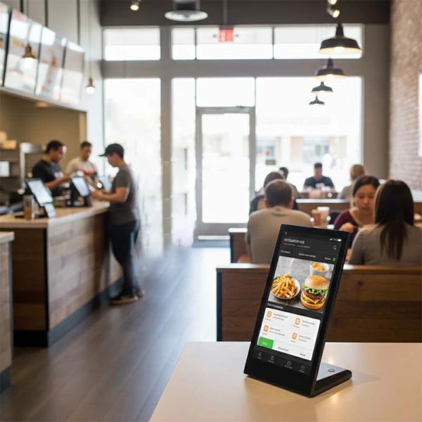 8-inch Interactive Restaurant Menu Screen with Multi-Language Support and CMS Updates for Digital Menu Boards