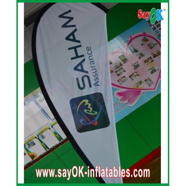 Advertsing Teardrop Flag Feather Customized With Logo Printing H 2.5m