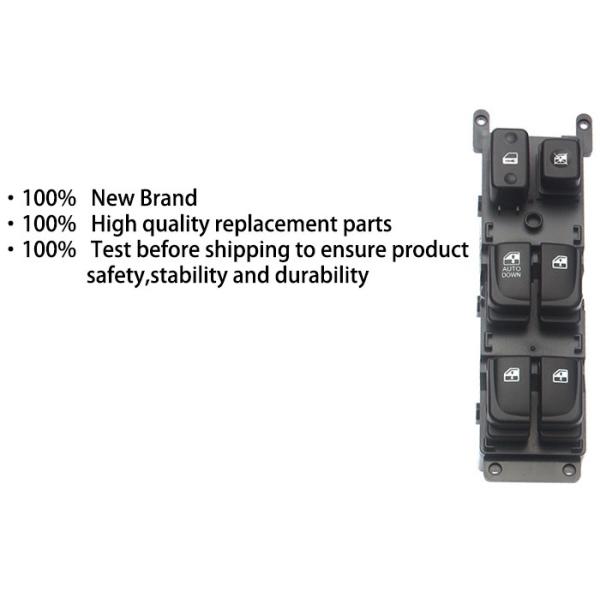 High Sensitivity Driver Side Power Window Switch Front Left Green Light