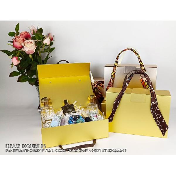 Premium Assorted Gift Boxes For Presents - White Gift Boxes With Lids And Elastic Loops- 4-Inch Deep Robe Boxes