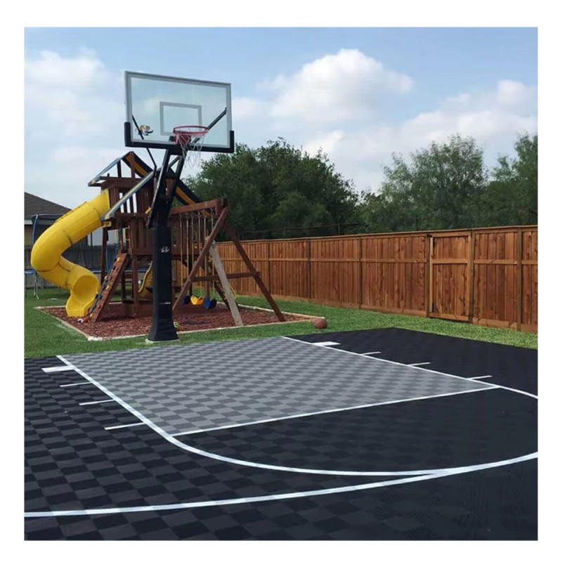 CE Certified UV Resistant Anti-slip Interlocking Artificial Grass Tile for Outdoor Sports Courts