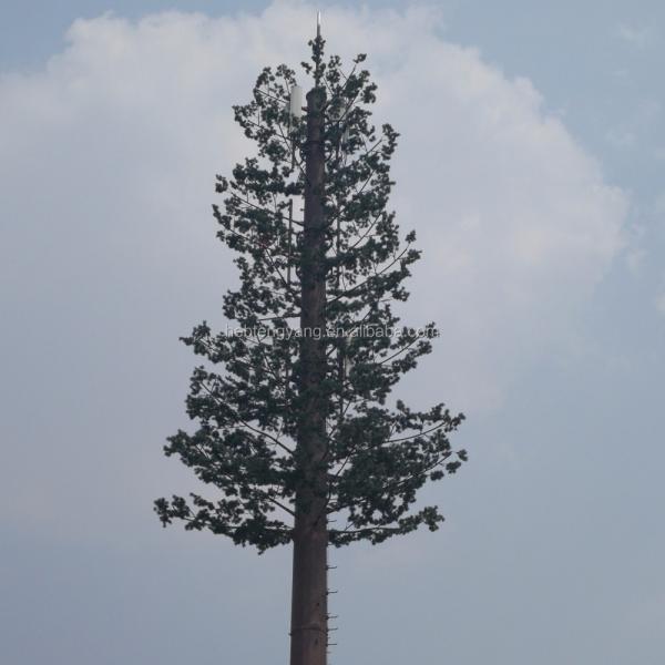 camouflaged steel pole tree communication antenna tower