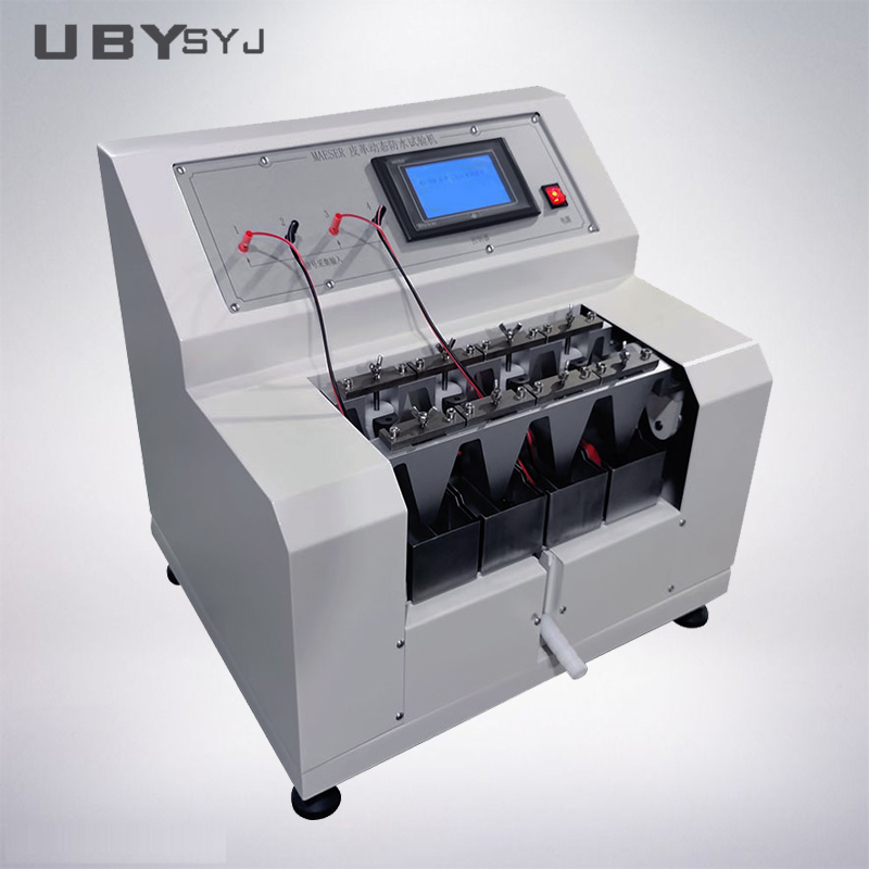 ISO5403-1 Leather Dynamic Waterproof Testing Machine with 4/6 Stations Optional 50 Cycles/min Adjustable Speed and SUS Stainless Steel Water Tank