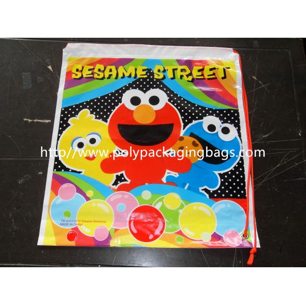 Fashionable Small Plastic Gift Bags Customizable Drawstring Backpack Plastic Bags