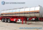44 m3 Stainless Steel Asphalt Tanker Trailer Tri Axle Steam Heat Bitumen Tanker
