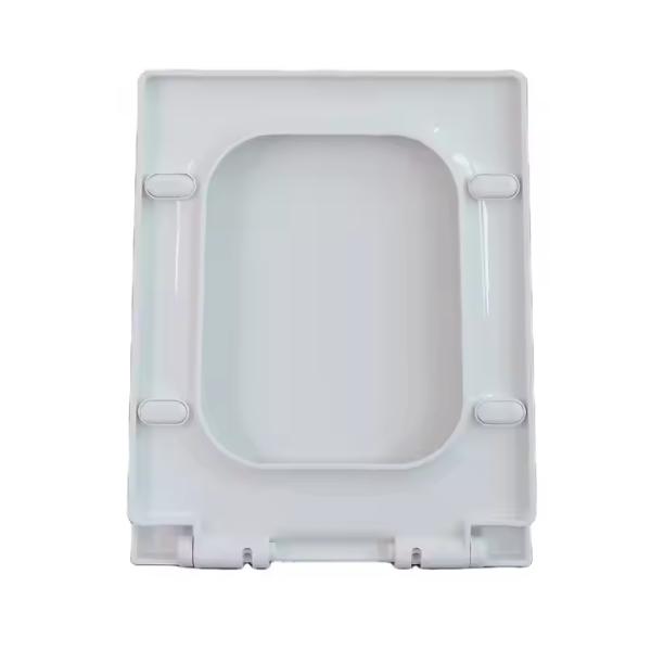 PP Square Toilet Seat with Slow-Close Functionality and Quick Release for Modern Bathrooms