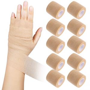 China Self Adhesive Sports Tape Wrist Ankle Sterile Gauze bandage Rolls Surgical Gauze Rolls on sale