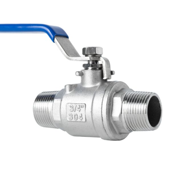 Double Male Thread Design Ball Valve Support BSPT/NPT Thread Custom, Sizes From 1/4" to 4", OEM logo Available.