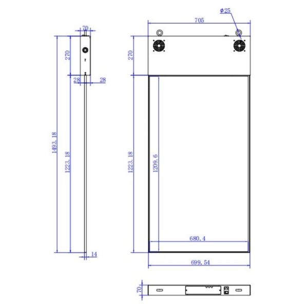55 Inch Flexible Double-Sided Hanging Transparent OLED Display For Advanced Indoor Visual Experience