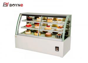 Wholesale Table Top Chilled Cake Display Fridge Stainless Steel Air Cooling Demisting Hollow Glass 580W from china suppliers