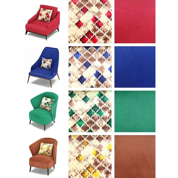 Antique Clover-Printed Velvet Fabric for Home Textile Applications