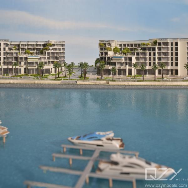 DAR GLOBAL Mini Architecture Models Block Building Design 1:250 Qatar Les Vagues