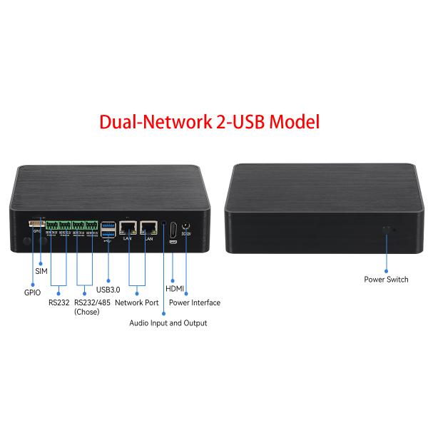 ARM RK3567 Dual Ethernet 4 COMs DDR4 4GB and 32G RAM Industrial Mini PC