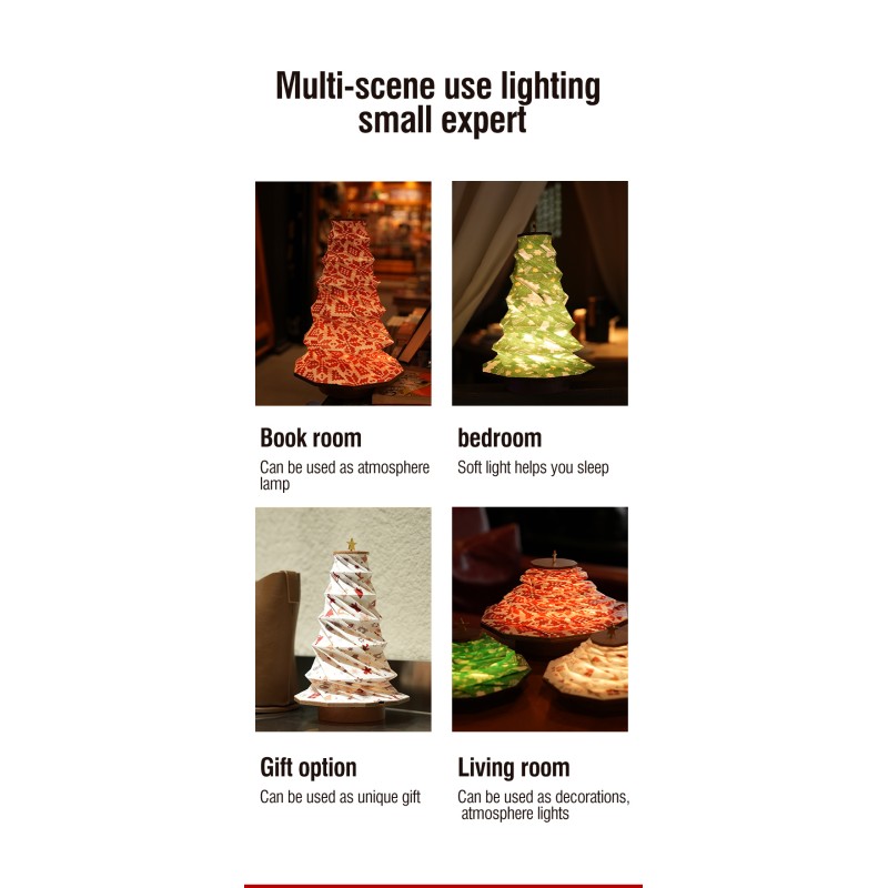 USB Charging Dimmable Tabletop Led Xmas Tree Lights Modern