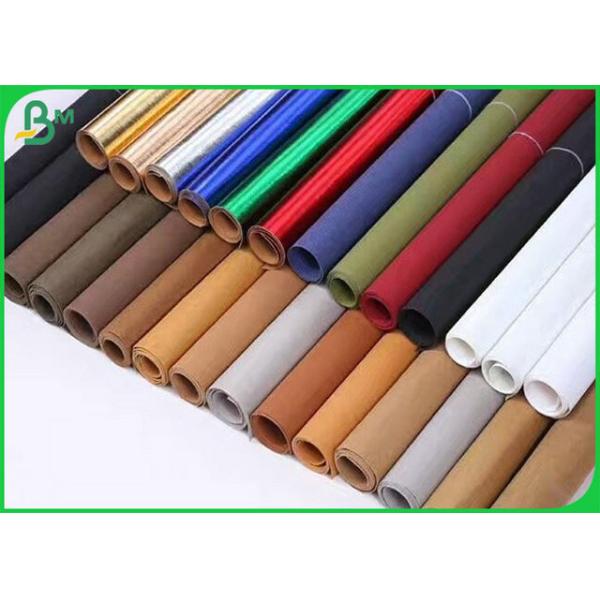 Different Color 0.55MM Washable Kraft Fabric Roll For Making Handbags