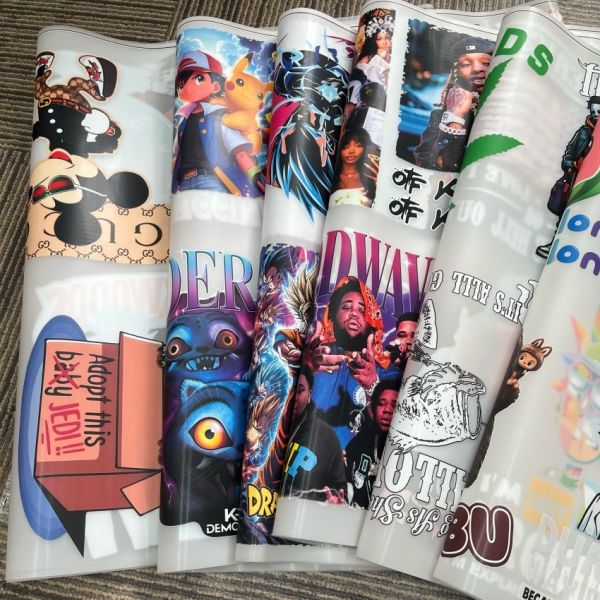 Soft-Touch Machine Washable High Stretch DTF Heat Transfer Stickers for Custom Apparel