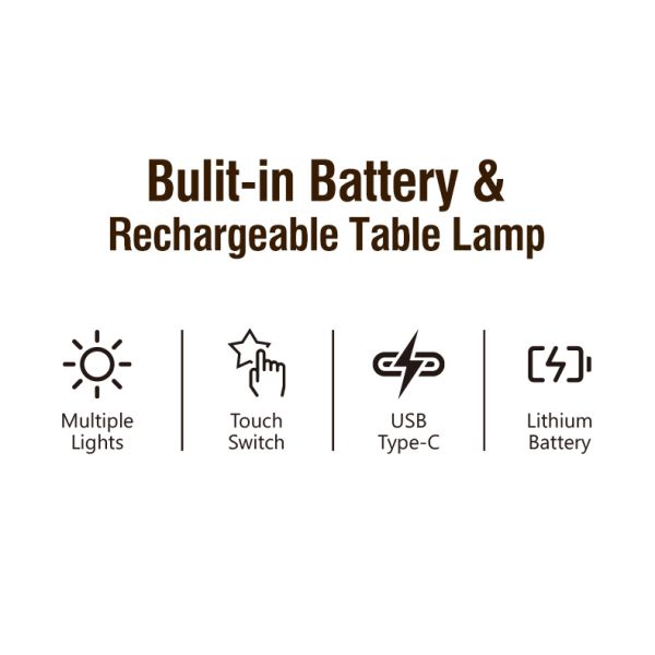 USB Charging Dimmable Tabletop Led Xmas Tree Lights Modern