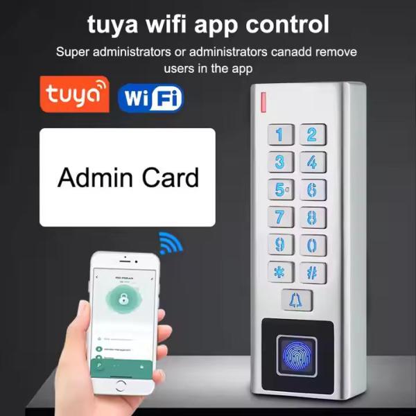 Weatherproof Outdoor Metal Keypad Access Control with WiFi and Tuya App Integration