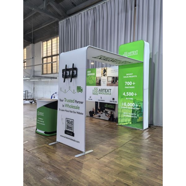10x10ft Trade Show Booth Portable Fabric Backdrop Display Kit Quick Build