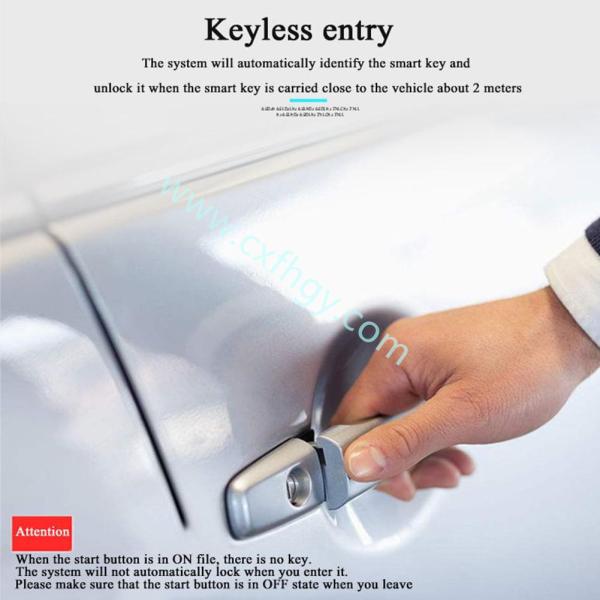 Cxfhgy 12V Car SUV Keyless Entry System Engine Start Alarm System Push One-button Start System Remote Starter Stop Car A