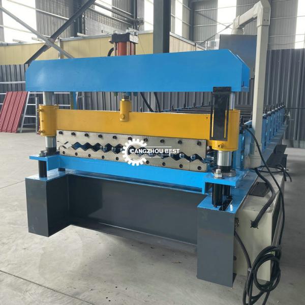 836mm Coil Width Corrugated Roll Making Machine PLC For Steel Profile