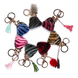 Wholesale Blue 40g No Zipper Cute Coin Purse Keychain Personalized Leather from china suppliers