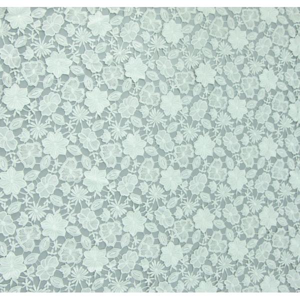 Chemical Lace Ivory Color Water Soluble Embroidery Fashion fabric for Garment Accessories