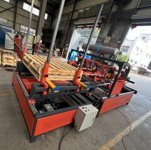 China Automatic Wood Pallets Block Nailing Machines Nailer Pallet Machine To Make Wood Pallet on sale