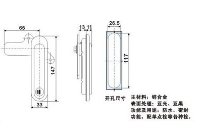 panel lock,AB301 PLANE lock series electronic key switchgea,electrical cabinet door lock