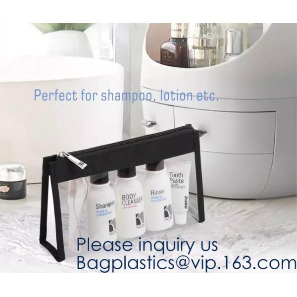 Wholesale Travel Transparent Bag Promotion Gift Cosmetic Bag Clear EVA Makeup Pouch,PVC/EVA cosmetic bag, PVC wine bag,