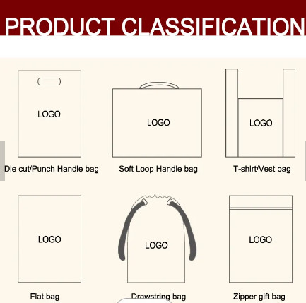 Customized Die Cut Shopping Bag Eco Friendly Soft Loop Plastic Handle Bags
