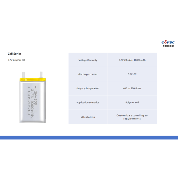3.7V polymer cell