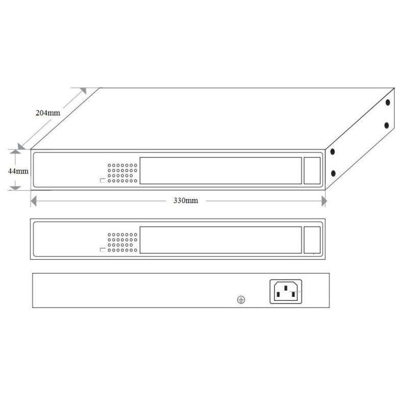 Unmanaged mode 24-port PoE switch plug-and-play design for Gigabit uplink networking