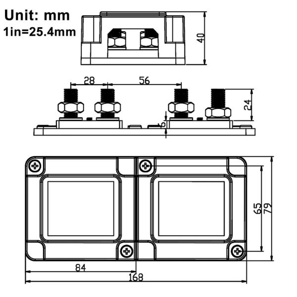 Heavy Duty Module 8x3/8" M10 Stud Terminal Battery Distribution Block BusBar Box Car Audio Power Distribution Block