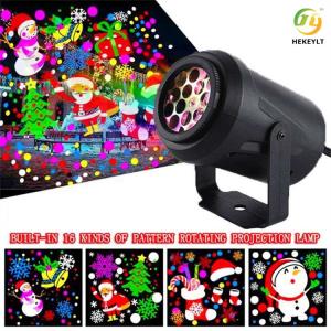 China Laser Snowflake Projection Landscape Lamp 16 Patterns For Christmas Holiday Party Bar on sale